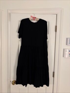 old navy short sleeve tiered midi dress Short-Sleeve Tiered Midi Dress